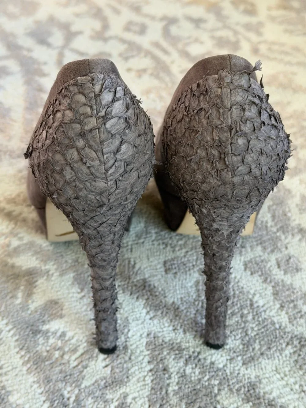 NWOT Brian Atwood Blayne Suede Peep Toe Pumps